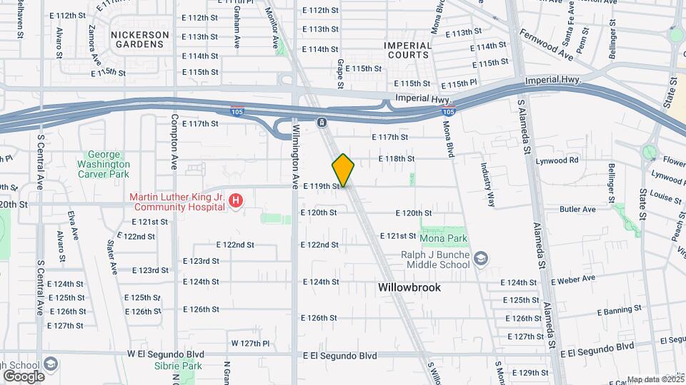 11909 Willowbrook Ave Map and Location Details