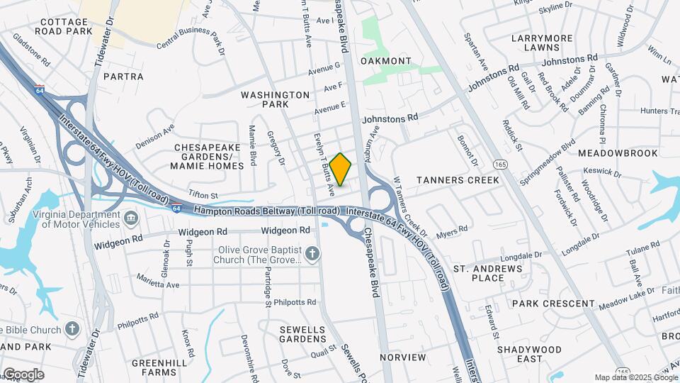 1070 Joyner St Map and Location Details