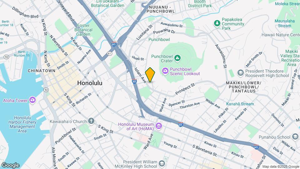512 Iolani Ave Map and Location Details