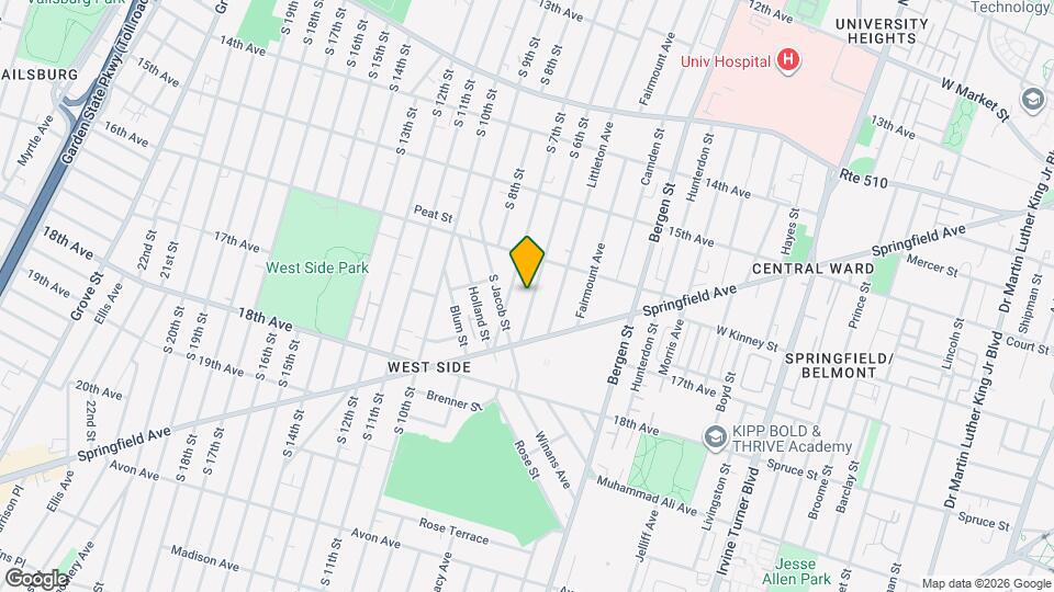 399 S 6th St Map and Location Details