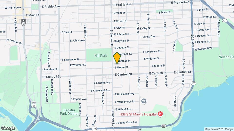 1236 E Moore St Map and Location Details