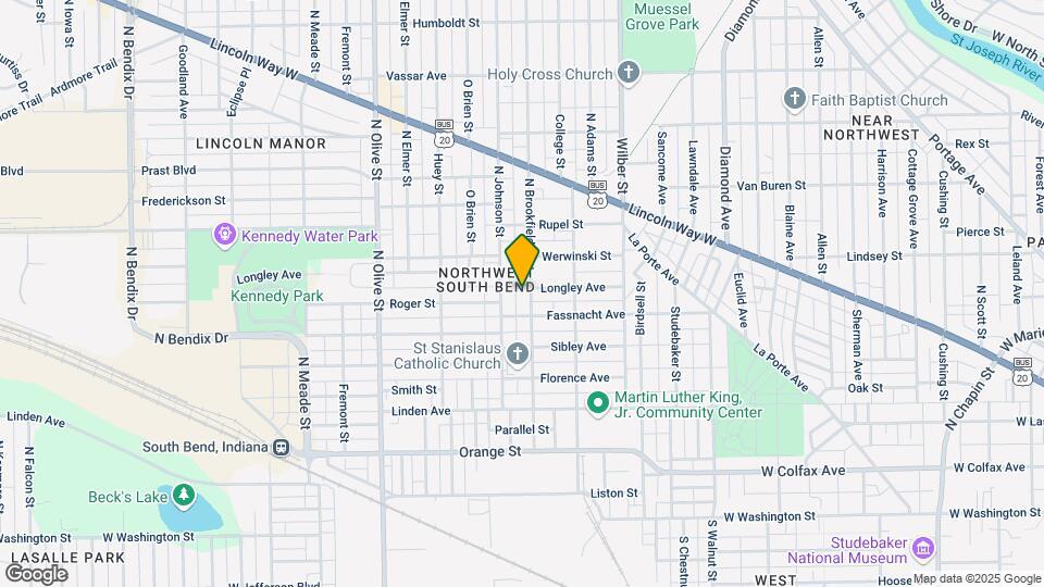 621 N Brookfield St Map and Location Details