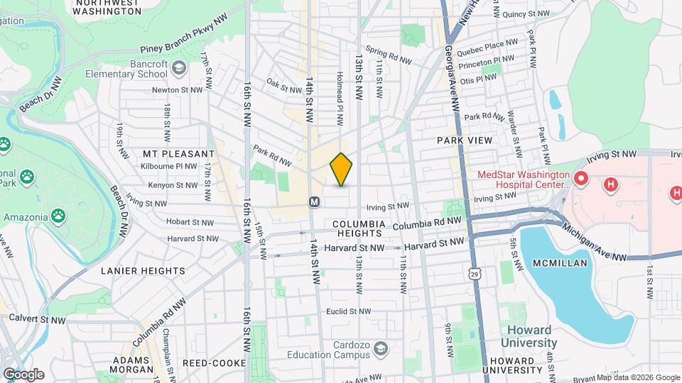 1340 Kenyon St NW Map and Location Details