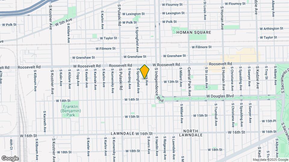 1256 S Avers Ave Map and Location Details