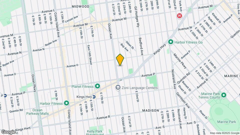 1656 E 21st St Mapa y Detalles de la Ubicación