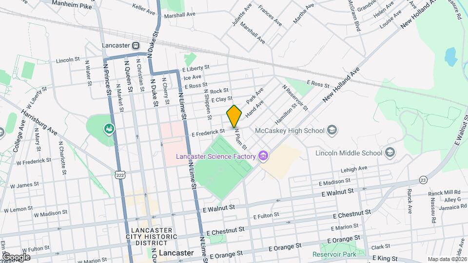 596 N Plum St Mapa y Detalles de la Ubicación