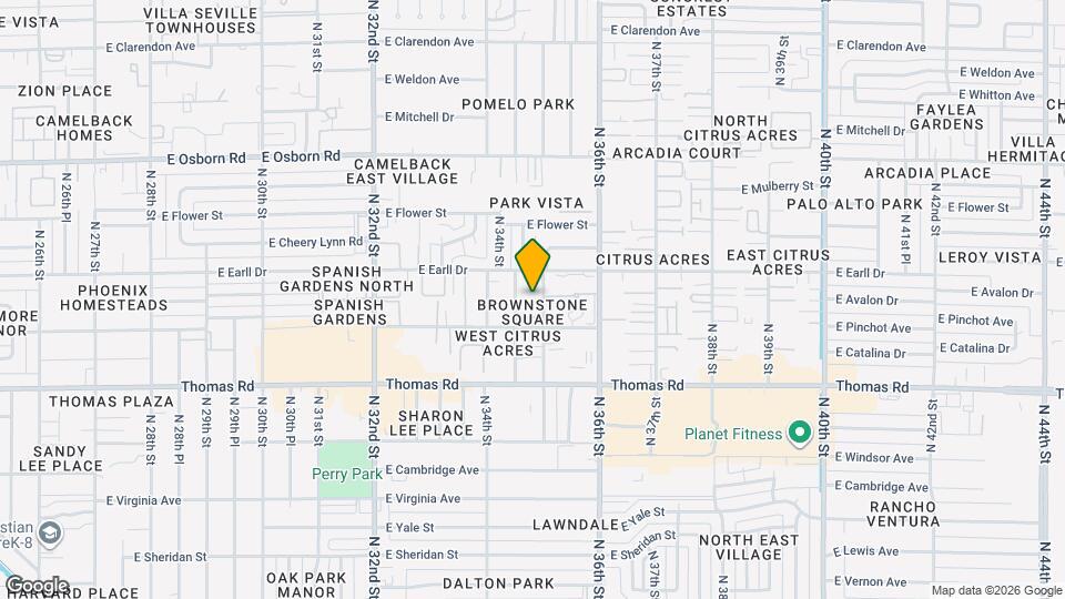 3446 E Avalon Dr Map and Location Details