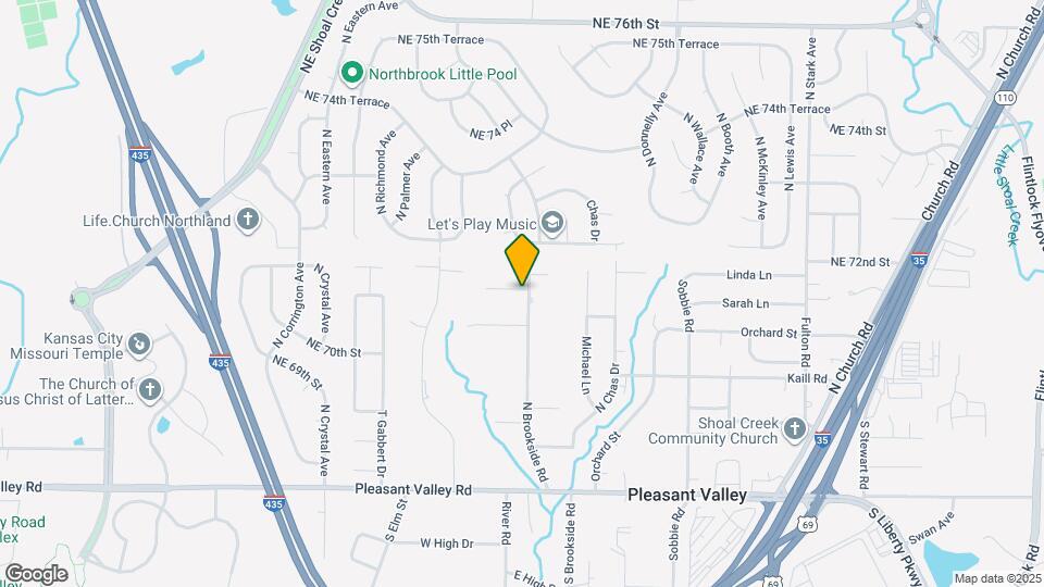 7014 N Brookside Rd Map and Location Details