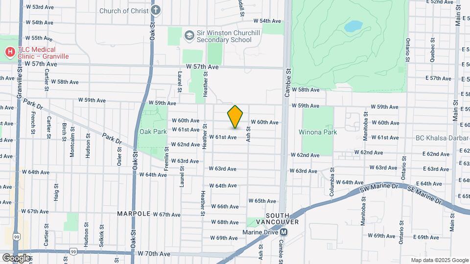 725 W 61st Ave Map and Location Details