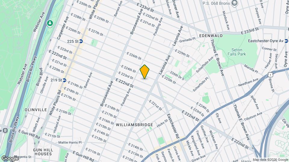 1039 E 223rd St, Unit 2 Map and Location Details