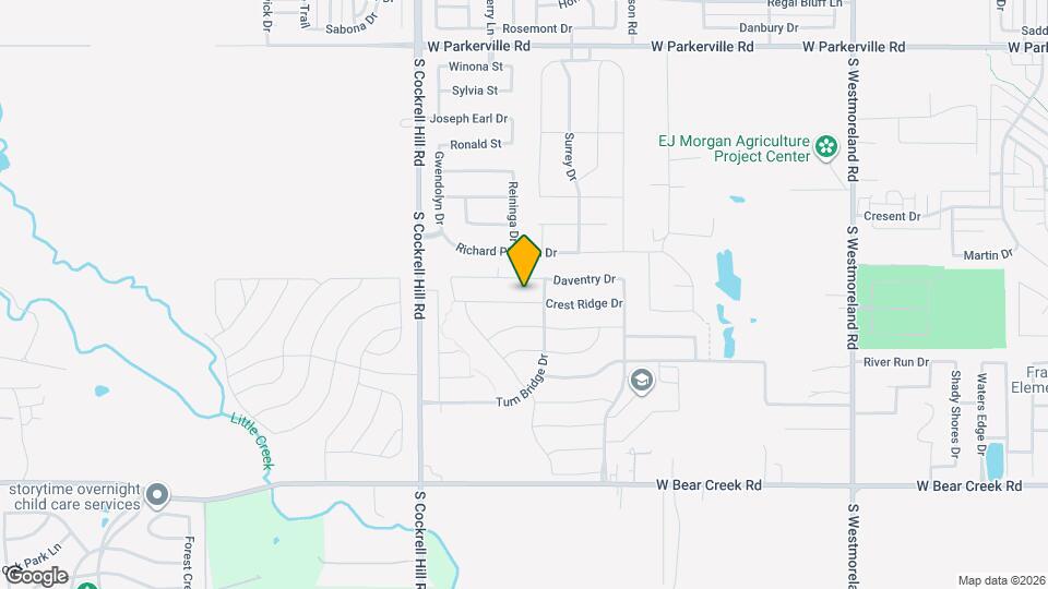 1205 Crest Ridge Dr Map and Location Details