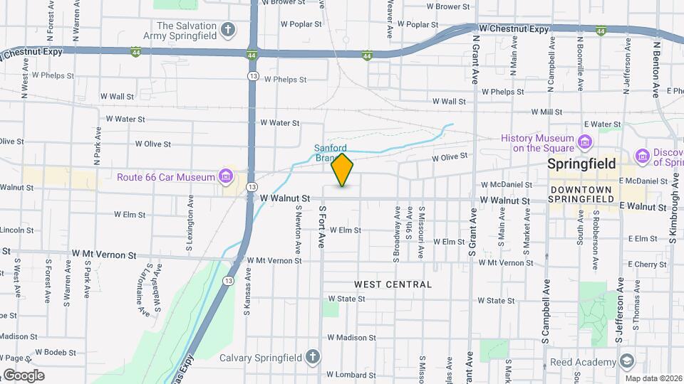 1201 W Walnut St Map and Location Details