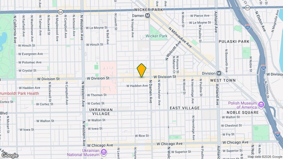 2033 W Division St Map and Location Details