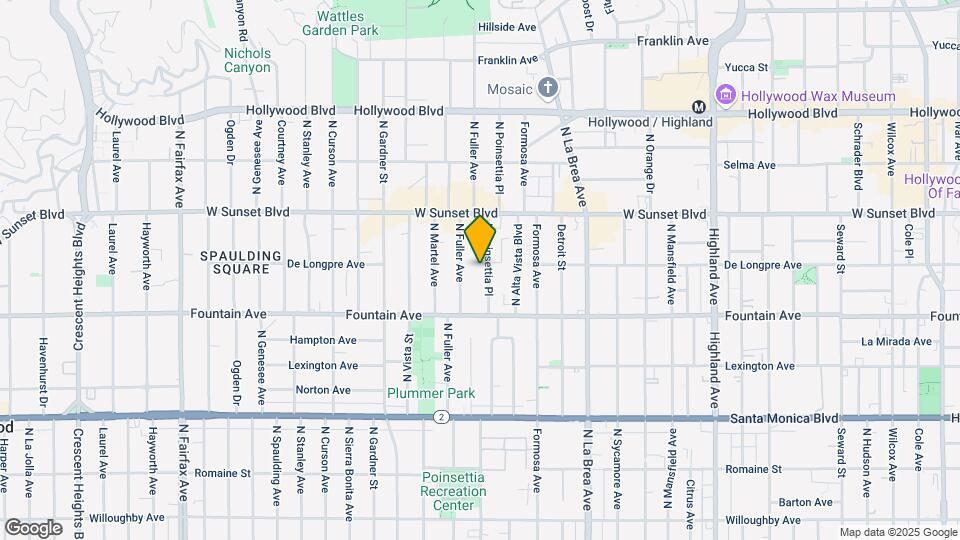 1401 N Poinsettia Pl Mapa y Detalles de la Ubicación