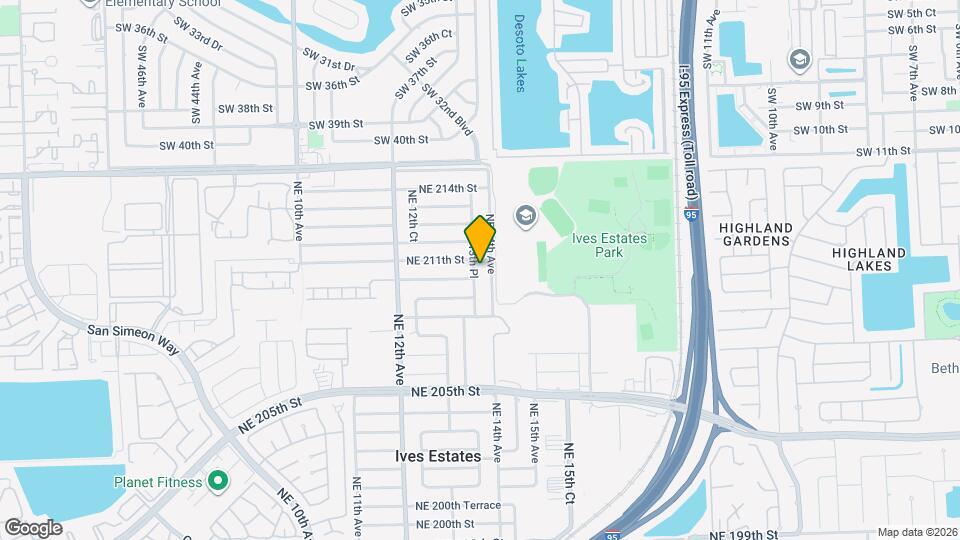 21021 NE 13th Pl Map and Location Details