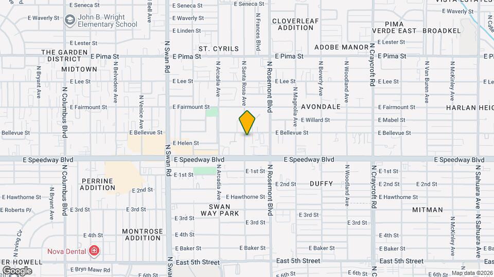 1152 N Santa Rosa Ave Map and Location Details