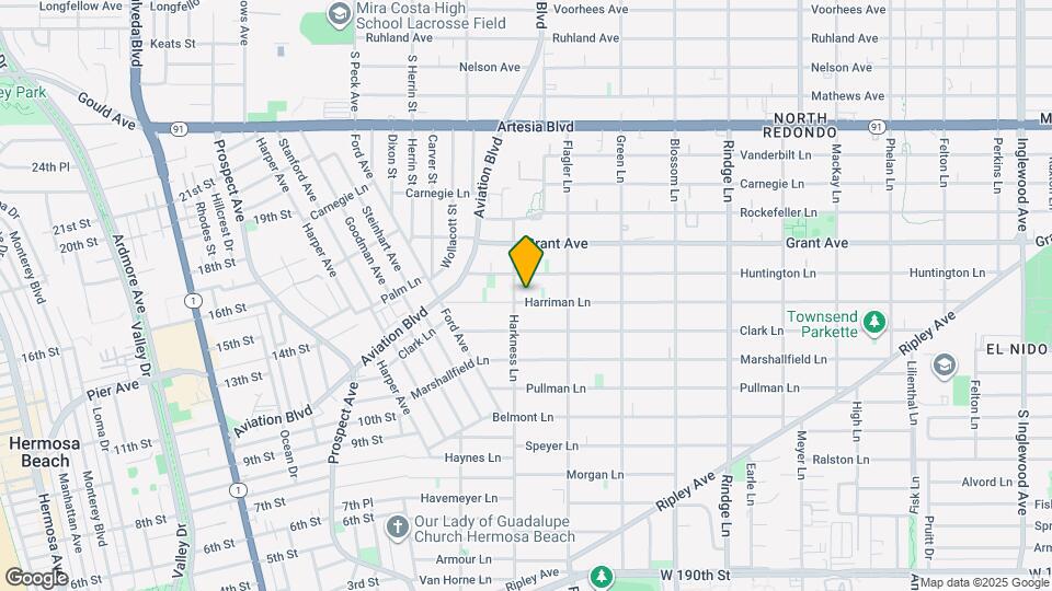 1805 Harriman Ln Mapa y Detalles de la Ubicación