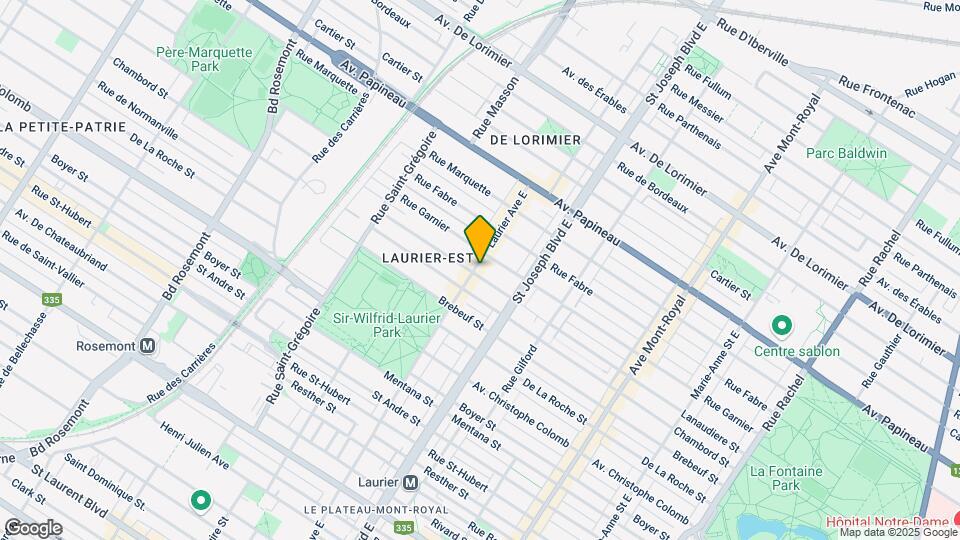 1356-1364 Laurier Av E Map and Location Details