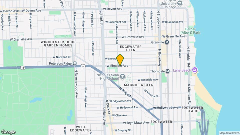 1459 W Elmdale Ave Map and Location Details