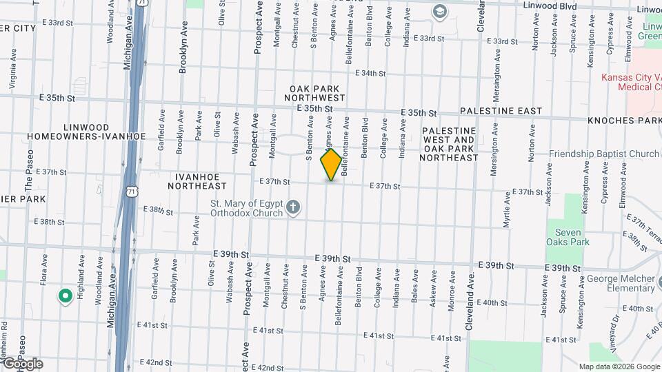 3701 Agnes Ave Map and Location Details