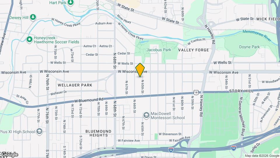611 N 65th St, Unit Lower Map and Location Details