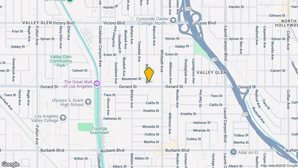 12549 Oxnard St Map and Location Details