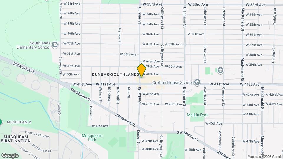 Dunbar - 2BR 1BA Unit Map and Location Details