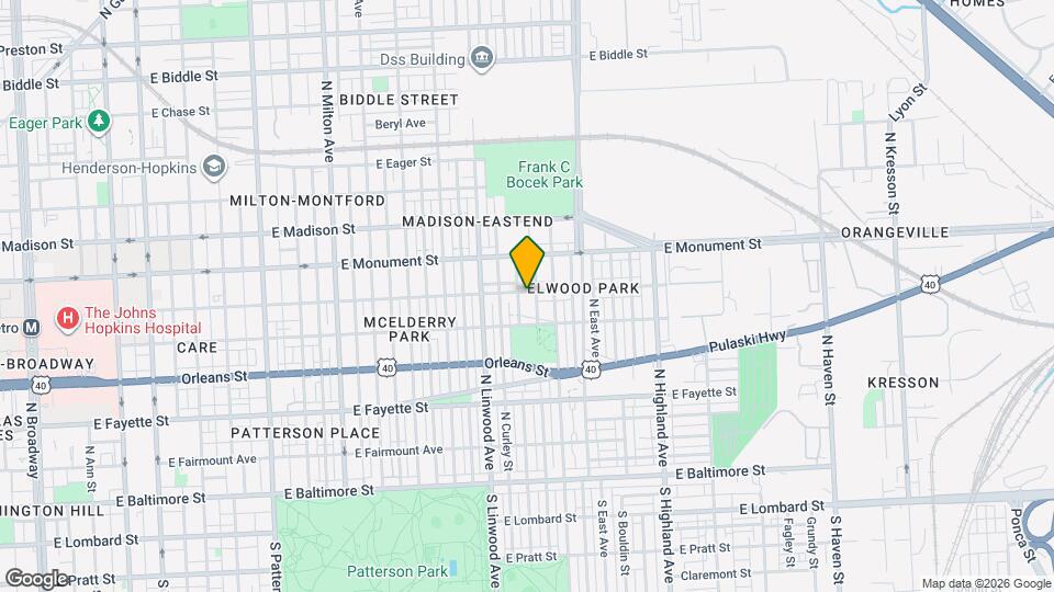 3009 McElderry St Mapa y Detalles de la Ubicación