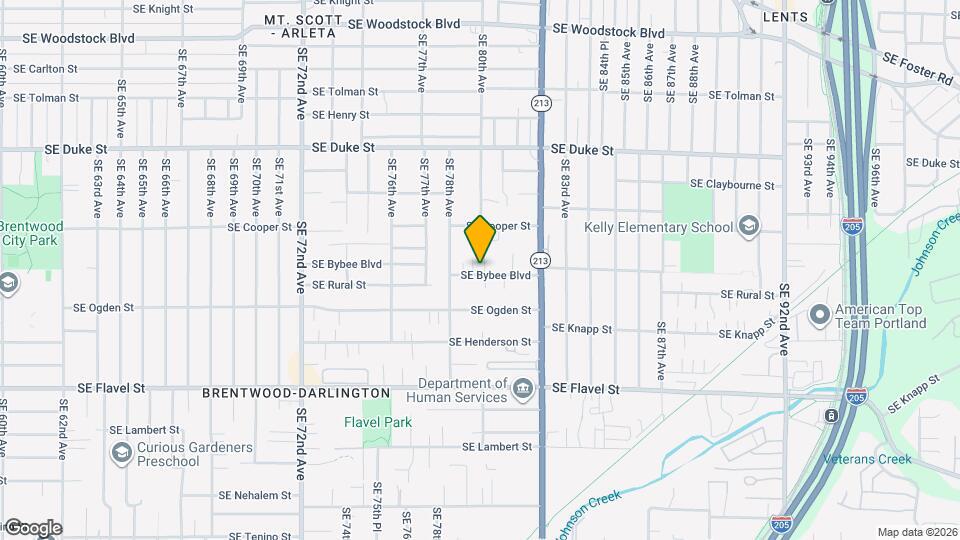 7935 SE Bybee Blvd Map and Location Details