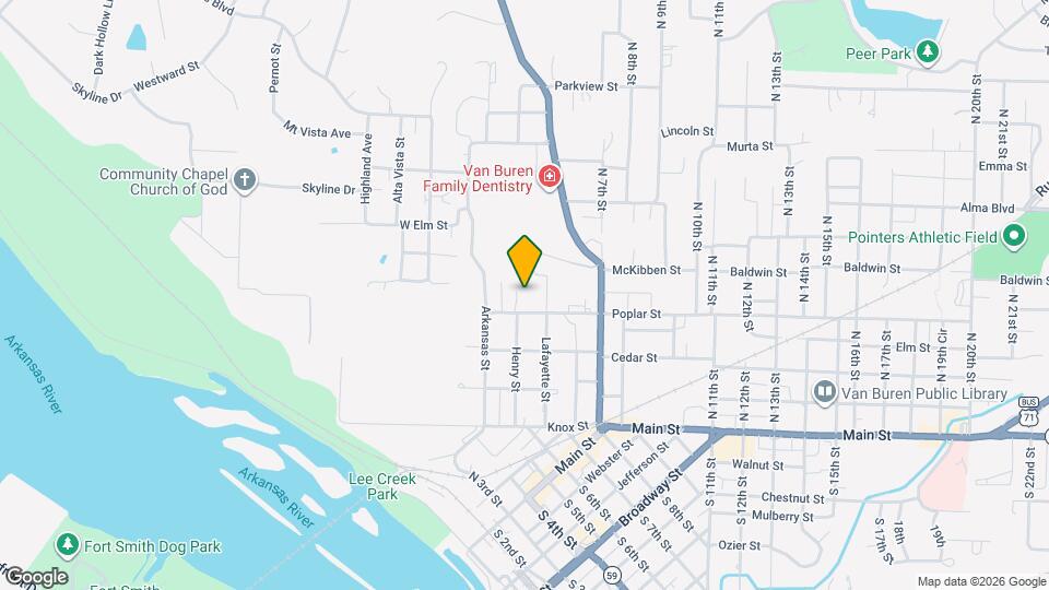 417 Poplar St Map and Location Details