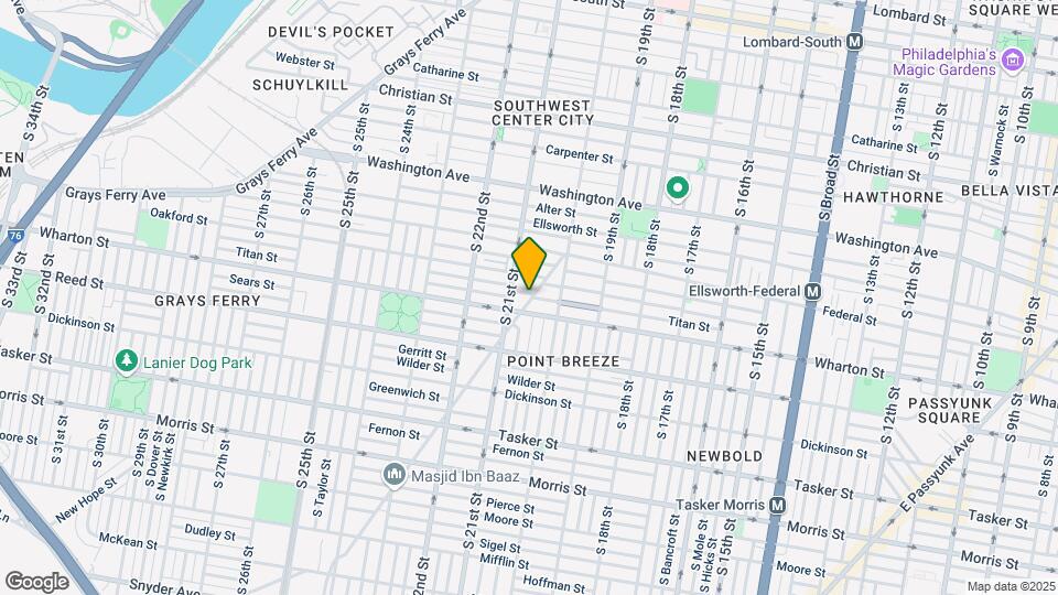 1242 Point Breeze Ave Mapa y Detalles de la Ubicación