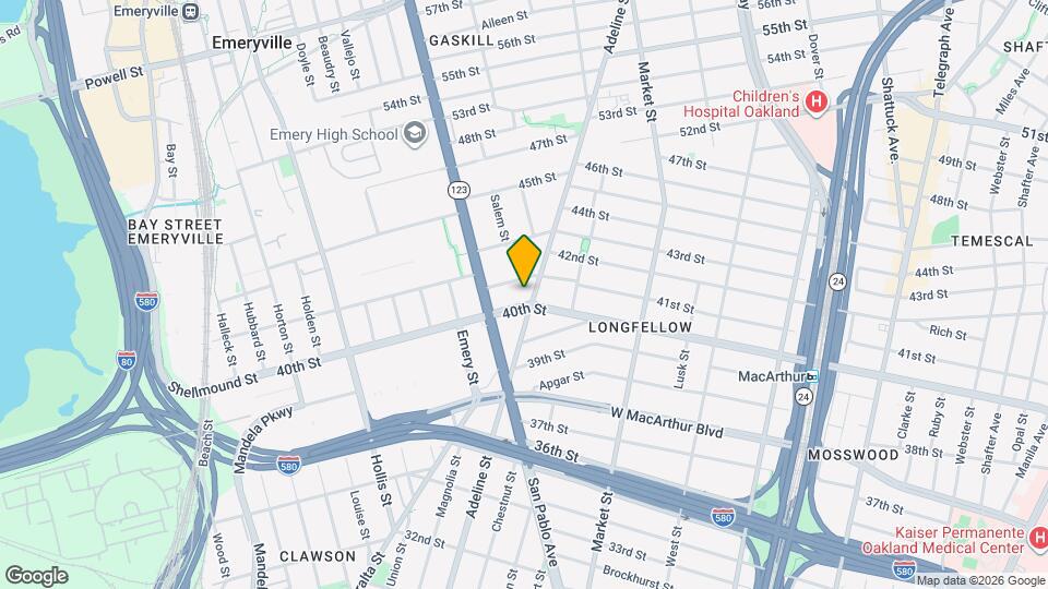 4015 Adeline St Map and Location Details