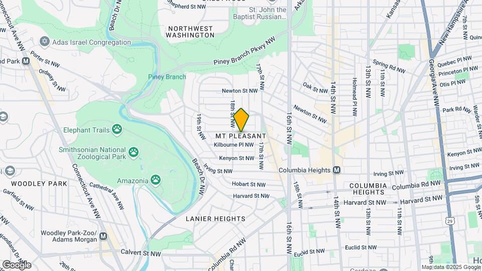 1748 Lamont St NW Map and Location Details