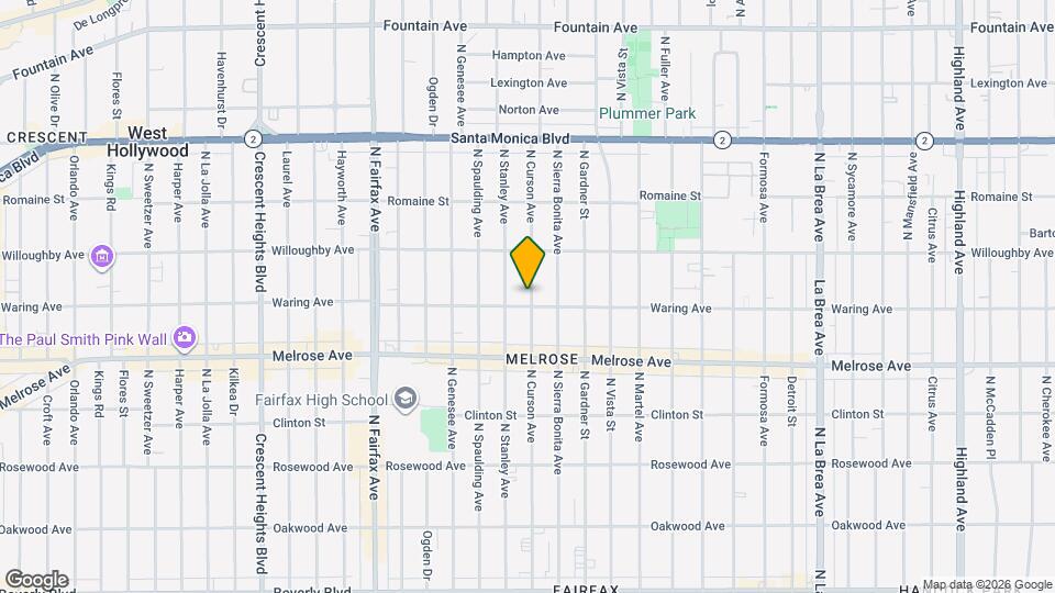 809 N Curson Ave Mapa y Detalles de la Ubicación