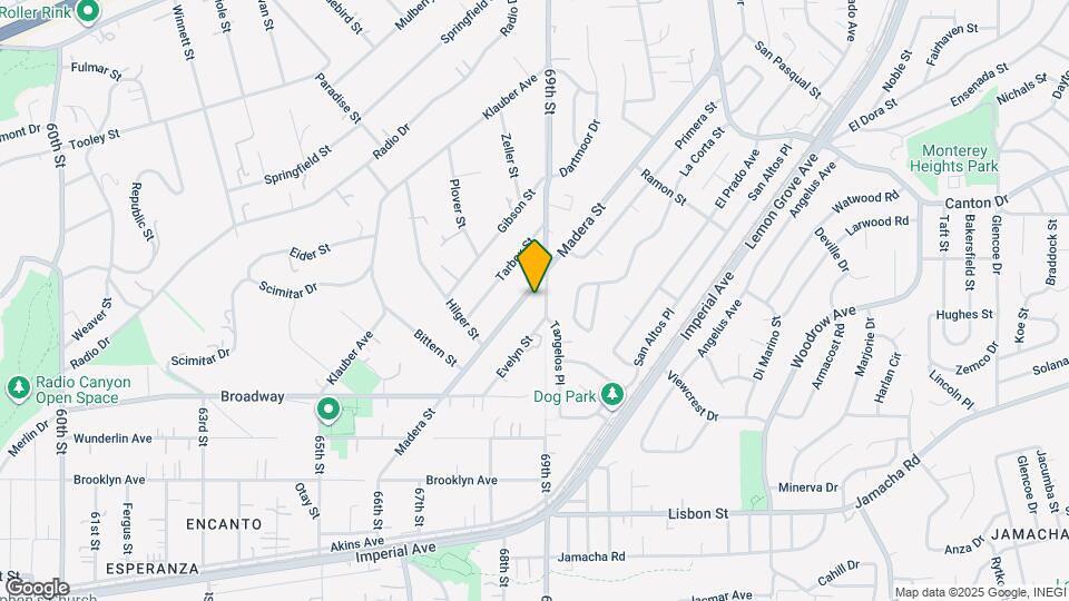 1323 Madera St Map and Location Details