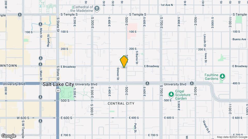 312 South 500 East Map and Location Details