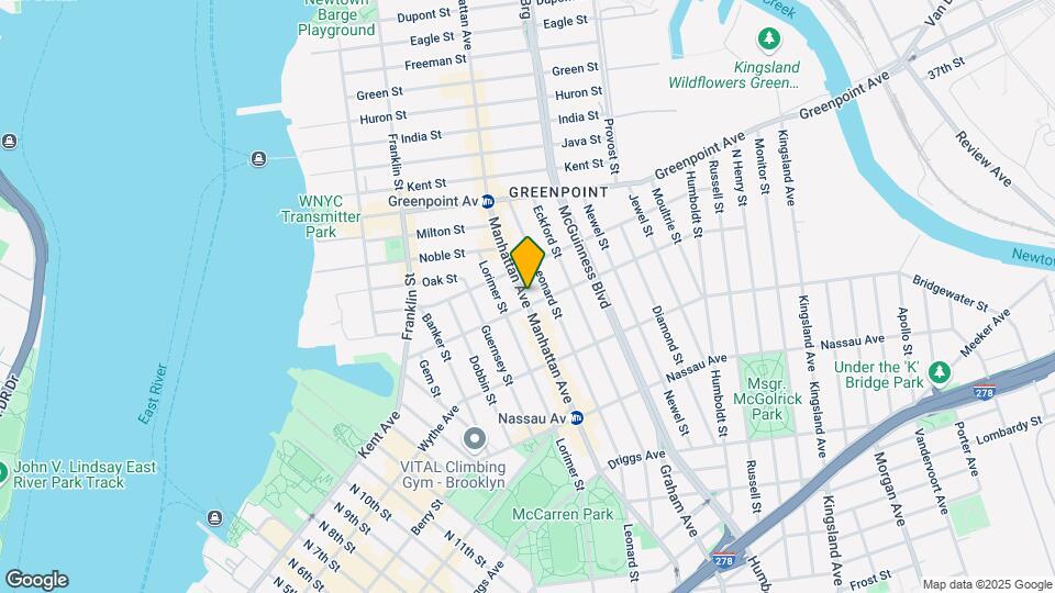 782 Manhattan Ave Mapa y Detalles de la Ubicación