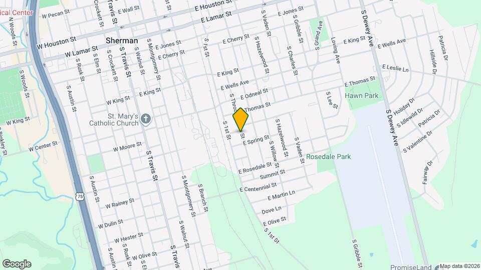 1006 S Throckmorton St Map and Location Details