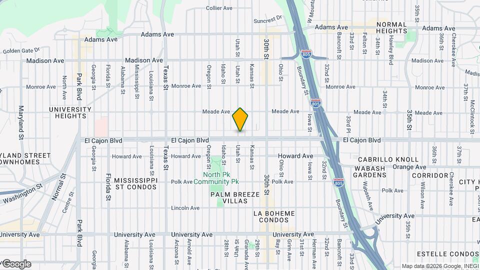 2850 El Cajon Blvd Map and Location Details