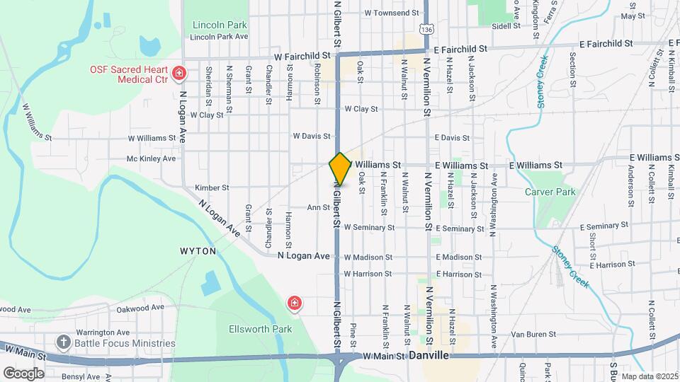 421 N Gilbert St Map and Location Details