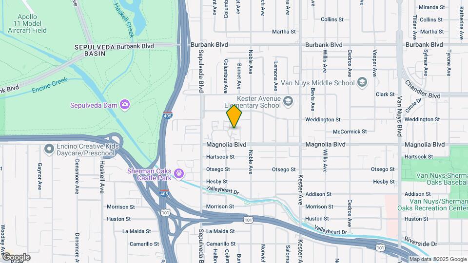 15165 Magnolia Blvd, Unit B Map and Location Details