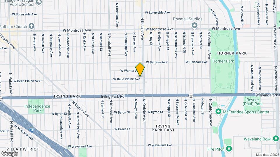 3208 W Belle Plaine Ave Map and Location Details