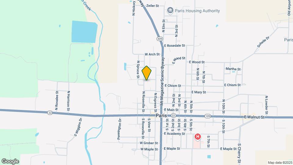 513 N Roseville St Map and Location Details