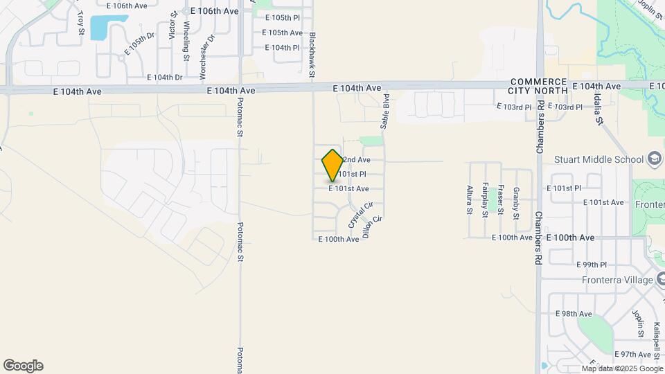13857 E 101st Ave Mapa y Detalles de la Ubicación