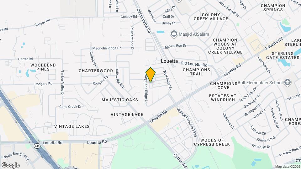 16023 Powder Springs Ln Map and Location Details