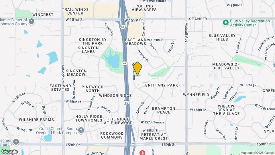 7753 W 154th Terrace Map and Location Details