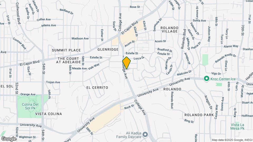 4355 1/2-4349-52 College Ave Mapa y Detalles de la Ubicación