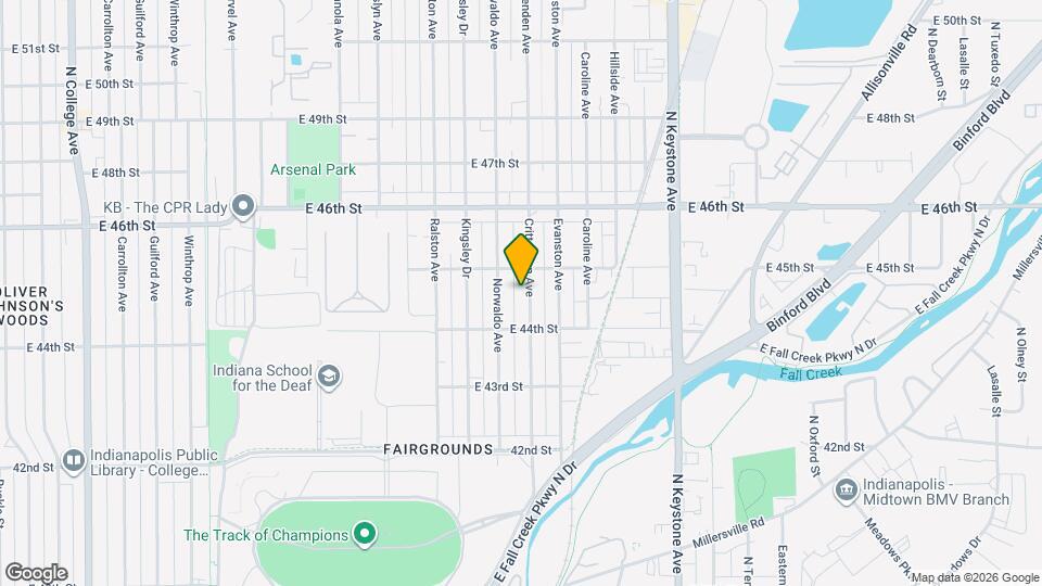 4436 Crittenden Ave Map and Location Details