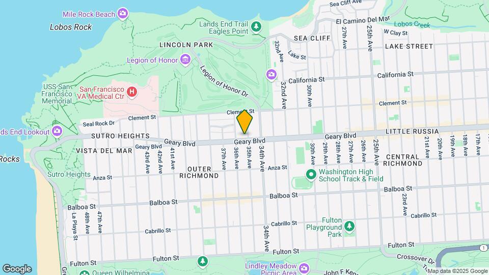 7100 Geary Blvd Map and Location Details