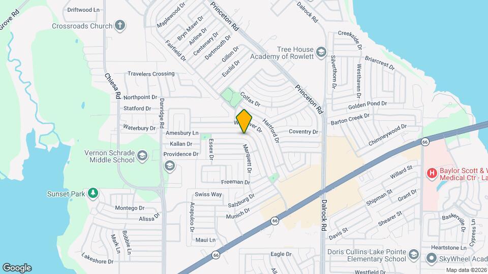 8014 Amesbury Ln Map and Location Details